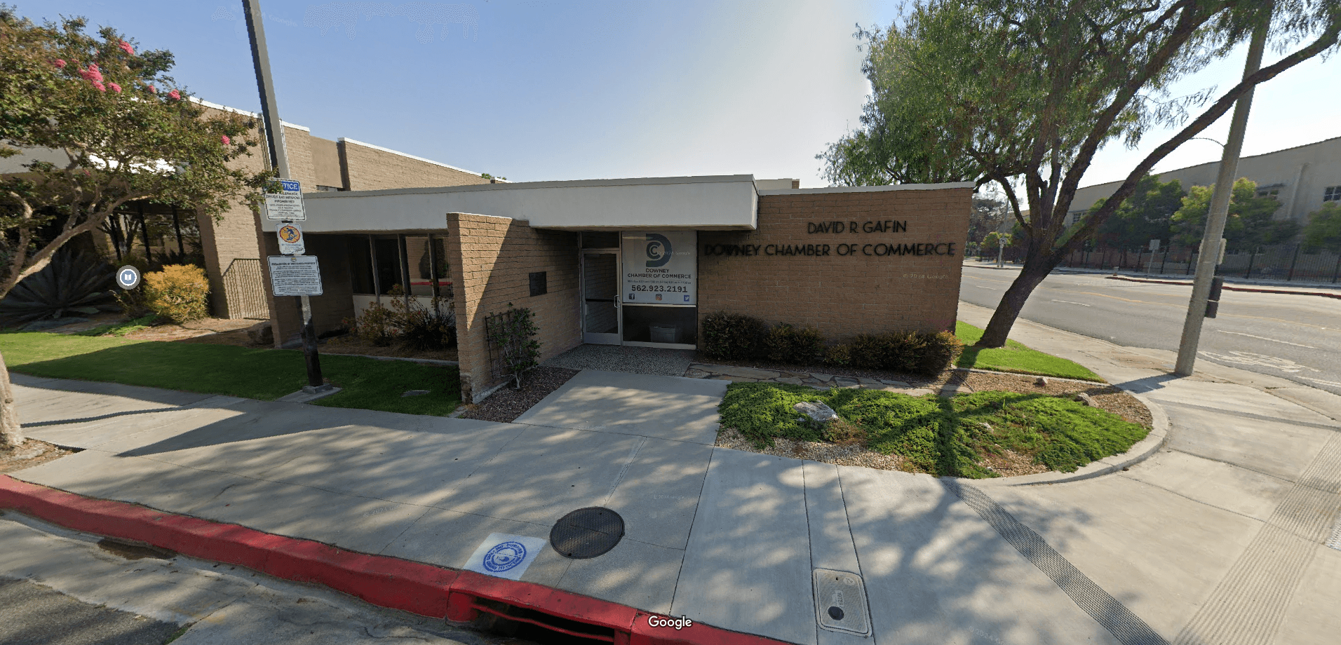 Downey Chamber of Commerce building, representing Javy Media’s local business community focus